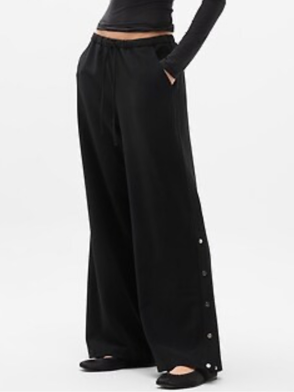 Athleta Black MVP Mid Rise Snap Pant
